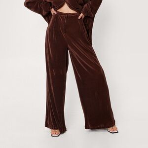 Nasty Gal Brown Chiffon Pants